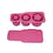 10.25" Hot Pink 3-Cavity Star Tube Silicone Ice Mold by Ashland®